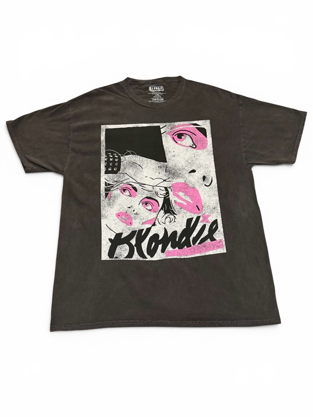 Blondie band tee charcoal size L/XL unisex NWOT